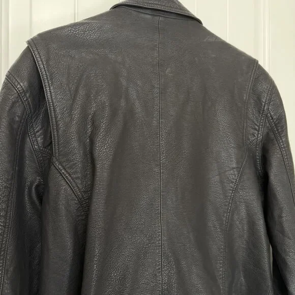 Pistola Blaine Boyfriend Moto Jacket Women Medium Black Faux Leather BikerGrunge - Picture 16 of 16